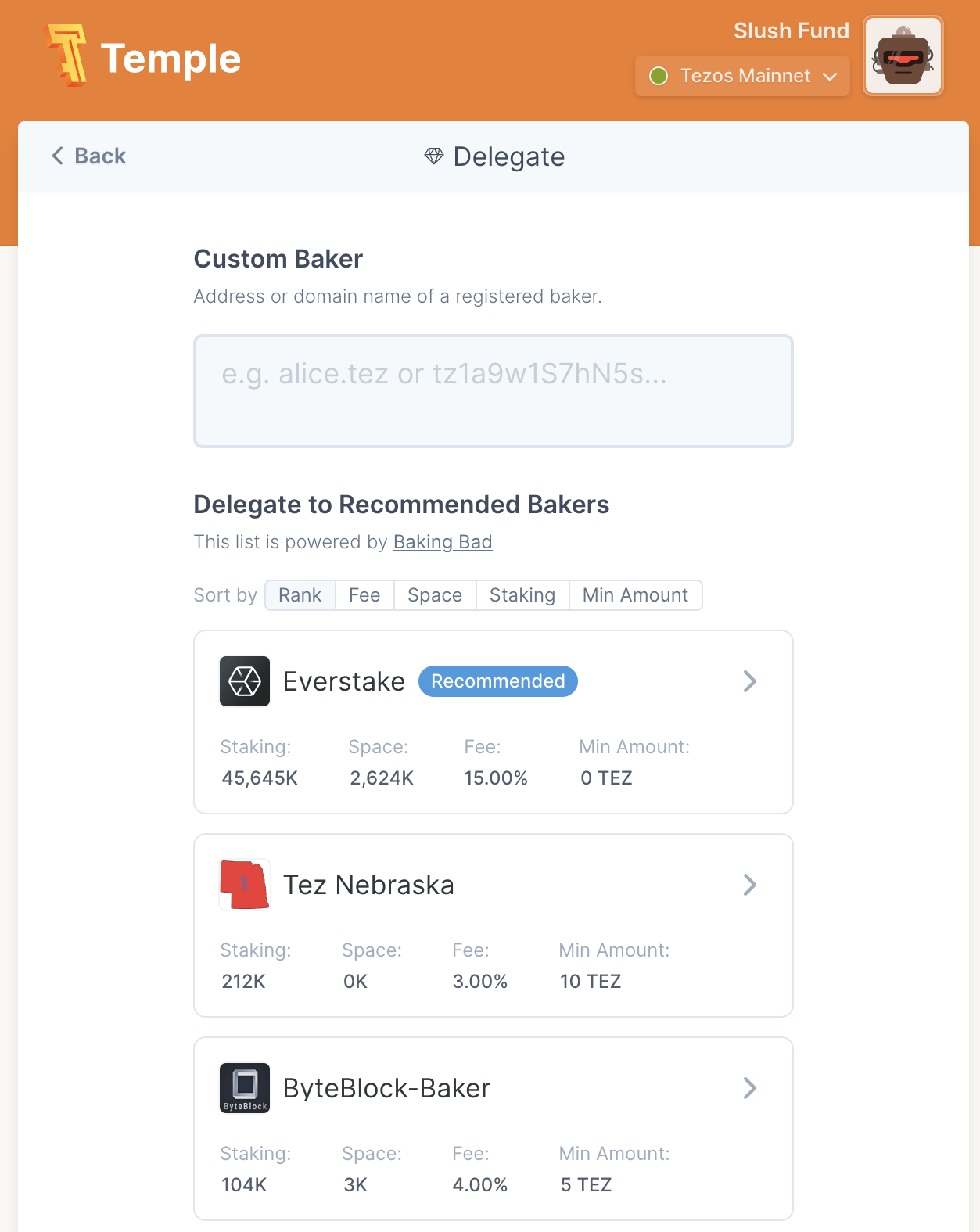 Temple Wallet Dialogue