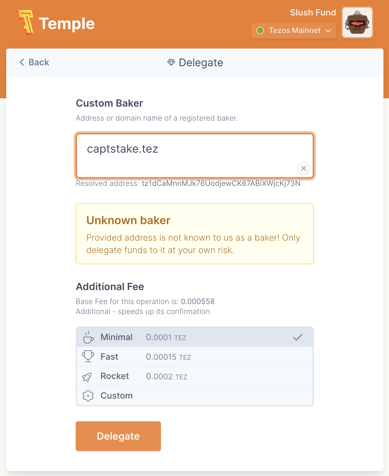 Temple Wallet Dialogue