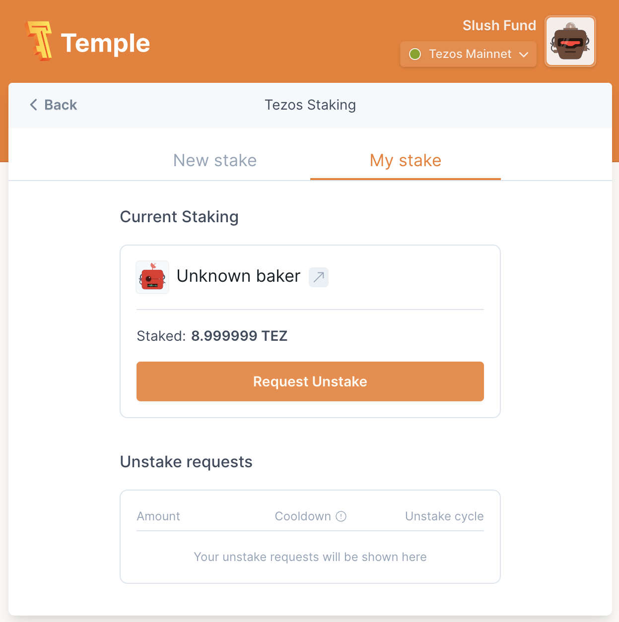 Temple Wallet Dialogue