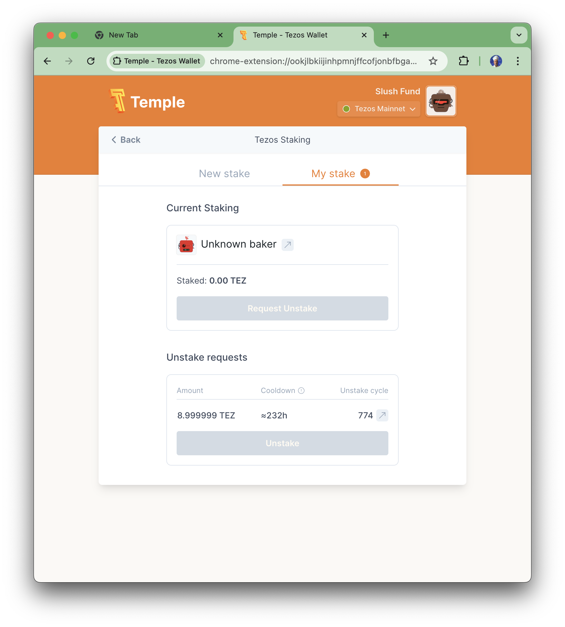 Temple Wallet Dialogue