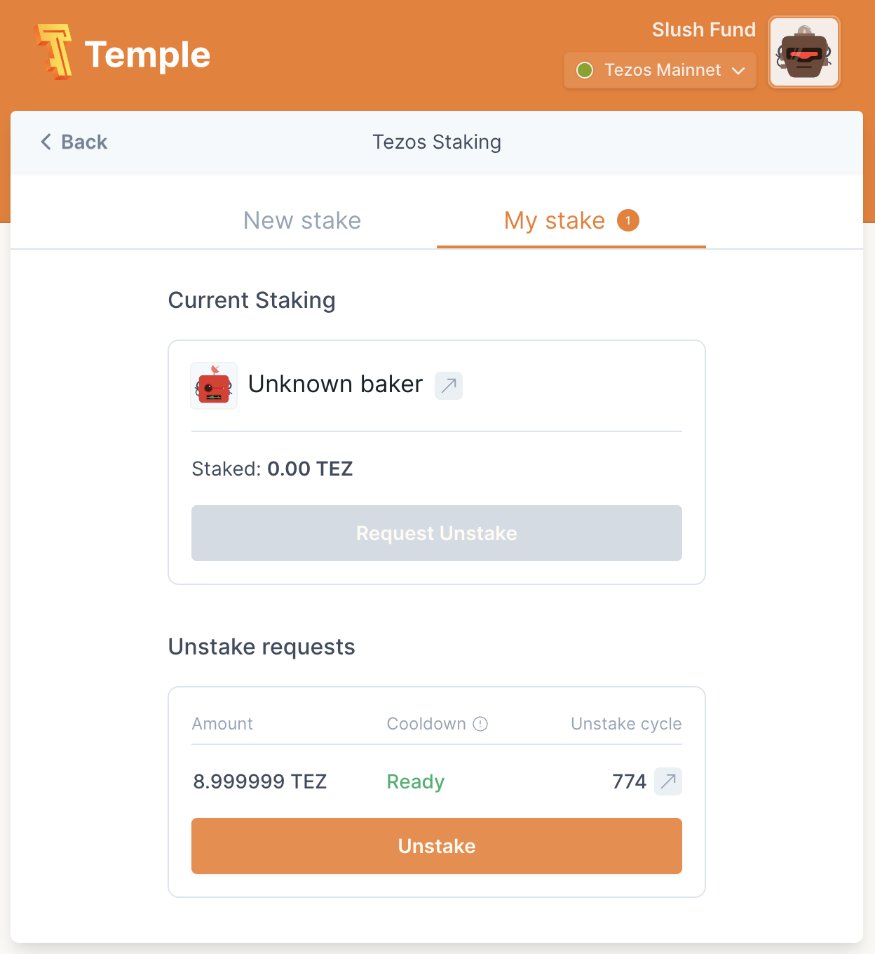 Temple Wallet Dialogue