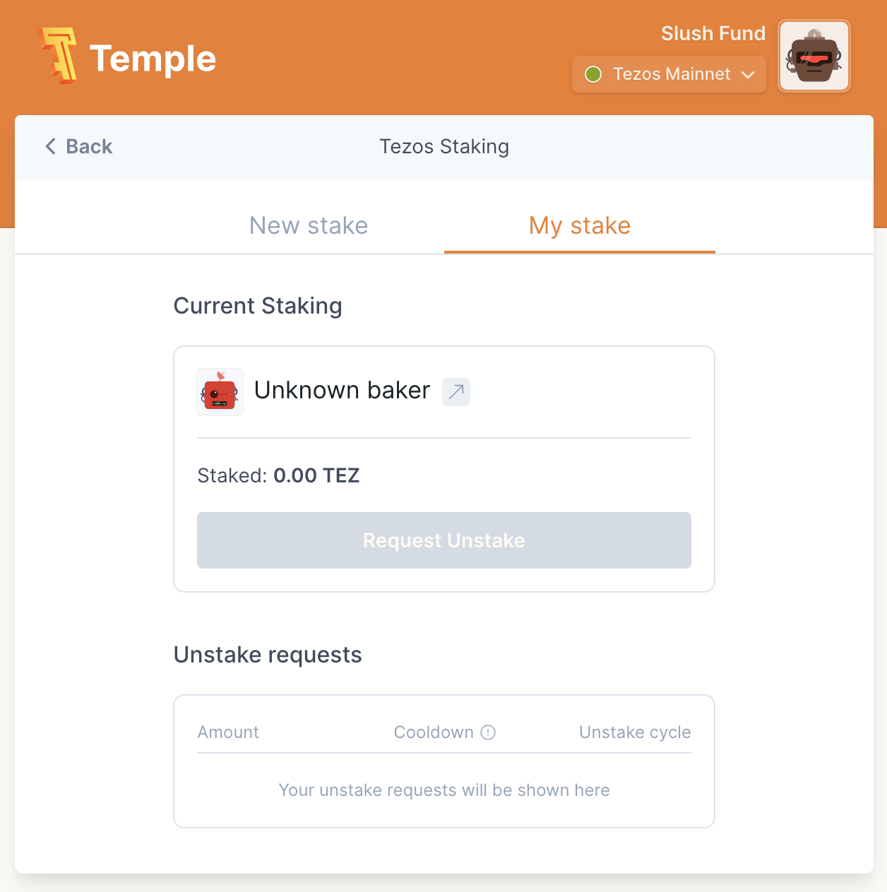 Temple Wallet Dialogue